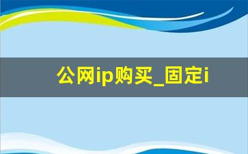 公网ip购买_固定ip宽带多少钱一年