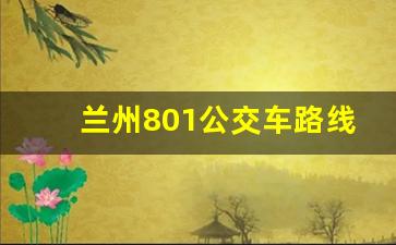 兰州801公交车路线最新更新_兰州公交801路车经过的站点