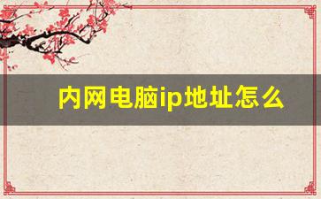 内网电脑ip地址怎么看_怎样查找内网ip地址