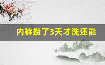 内裤攒了3天才洗还能要吗_三天换一次内裤正常吗