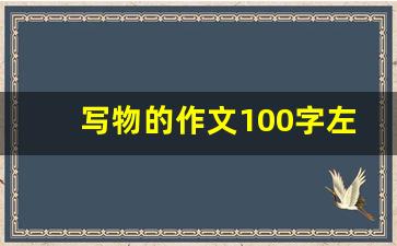 写物的作文100字左右_写物品的作文100字