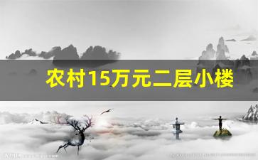 农村15万元二层小楼图