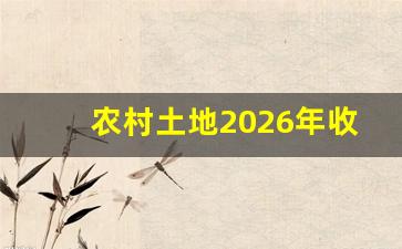 农村土地2026年收回吗