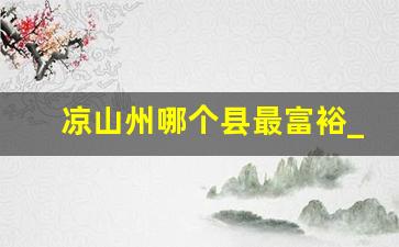 凉山州哪个县最富裕_凉山州17个县GDP2023