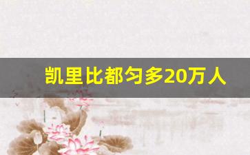 凯里比都匀多20万人口_凯里加麻江的人口