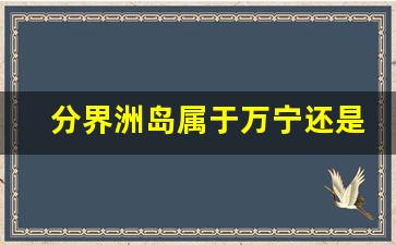 分界洲岛属于万宁还是陵水