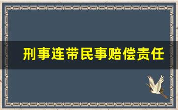 刑事连带民事赔偿责任