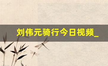 刘伟元骑行今日视频_刘伟元昨天最新视频