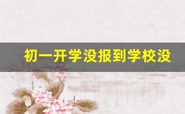 初一开学没报到学校没建学籍