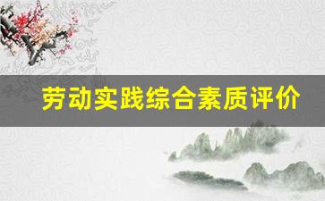 劳动实践综合素质评价_劳动与社会实践填什么内容