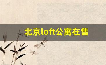 北京loft公寓在售楼盘