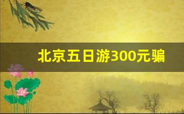 北京五日游300元骗局_北京5天4晚跟团游的坑