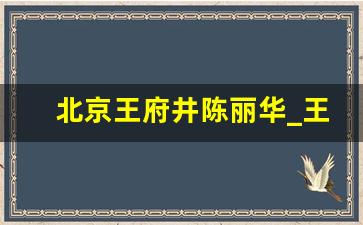 北京王府井陈丽华_王府井董事长是谁