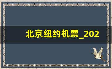 北京纽约机票_2023中美往返机票价格