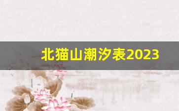 北猫山潮汐表2023_今日山海关潮汐表