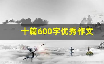 十篇600字优秀作文记叙文