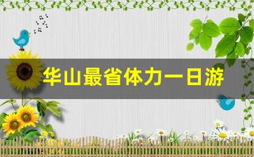 华山最省体力一日游