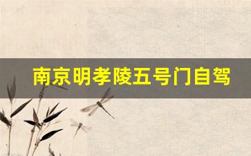 南京明孝陵五号门自驾停车_明孝陵停车场收费标准2023