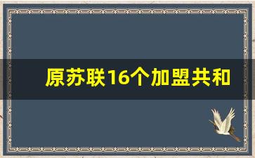 原苏联16个加盟共和国地图_原苏联包括哪些国家地图