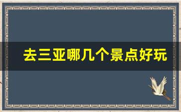 去三亚哪几个景点好玩_三亚必须去的景点