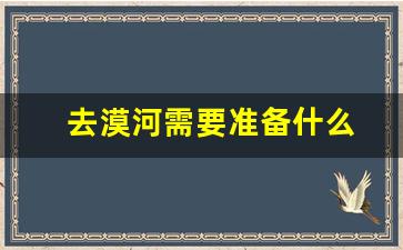 去漠河需要准备什么