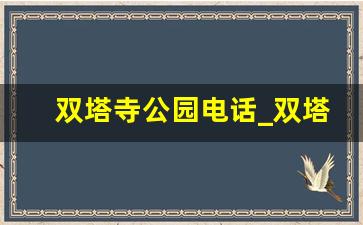 双塔寺公园电话_双塔寺公园需要预约吗