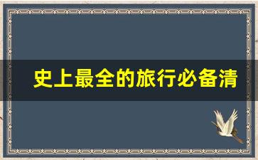 史上最全的旅行必备清单_2023年旅游必备物品