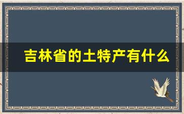 吉林省的土特产有什么_长春四大特产