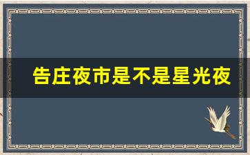 告庄夜市是不是星光夜市