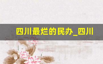 四川最烂的民办_四川比较好的民办专科学校