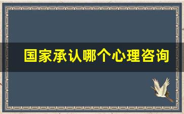 国家承认哪个心理咨询证书