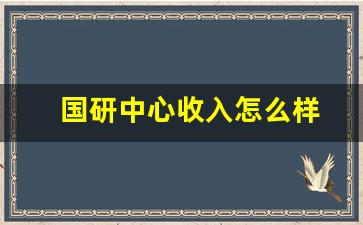 国研中心收入怎么样