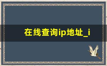 在线查询ip地址_ip地址查询最新网站