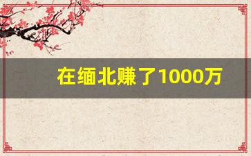 在缅北赚了1000万的女人