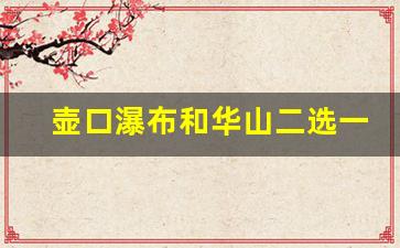 壶口瀑布和华山二选一_去壶口瀑布的最佳时间