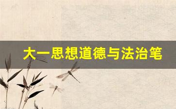 大一思想道德与法治笔记_思想道德与法治2023版知识点归纳