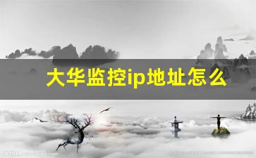 大华监控ip地址怎么设置_大华硬盘录像机怎么改ip地址