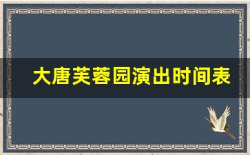 大唐芙蓉园演出时间表2023_梦回大唐表演值得看吗