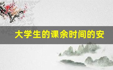 大学生的课余时间的安排调查与分析_大学生课余时间调查内容有哪些