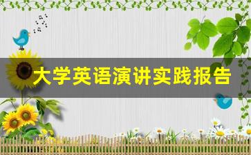 大学英语演讲实践报告总结_大学英语演讲实践心得总结