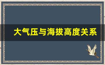 大气压与海拔高度关系图