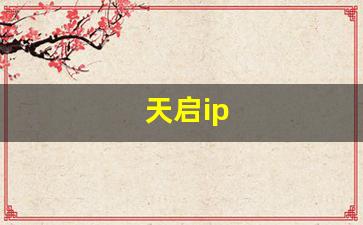 天启ip