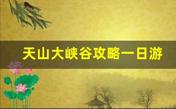 天山大峡谷攻略一日游