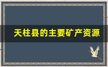 天柱县的主要矿产资源