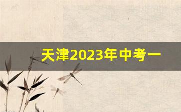 天津2023年中考一分一档表