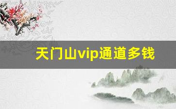 天门山vip通道多钱_天门山有VIP通道么