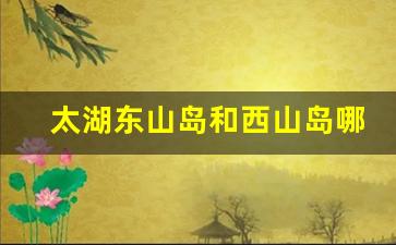 太湖东山岛和西山岛哪个好_太湖东山好玩还是西山好玩