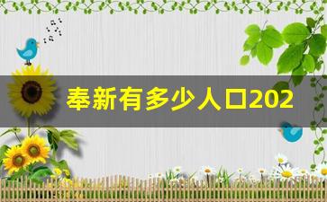 奉新有多少人口2022_江西省奉新县人口有多少