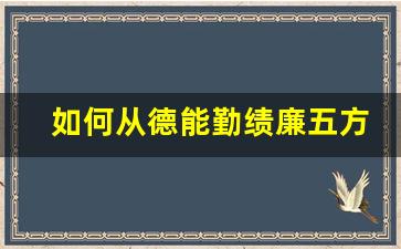 如何从德能勤绩廉五方面评价别人_请从德能勤绩廉自我评价