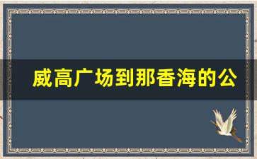 威高广场到那香海的公交车